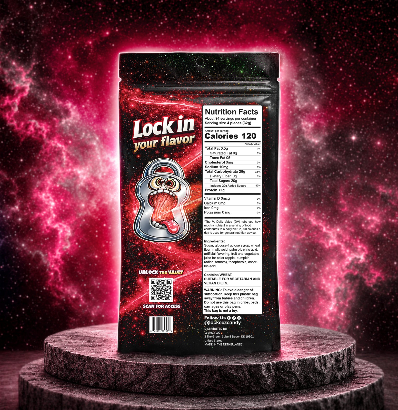 Lockeez Strawberry Surge Sour Beltz