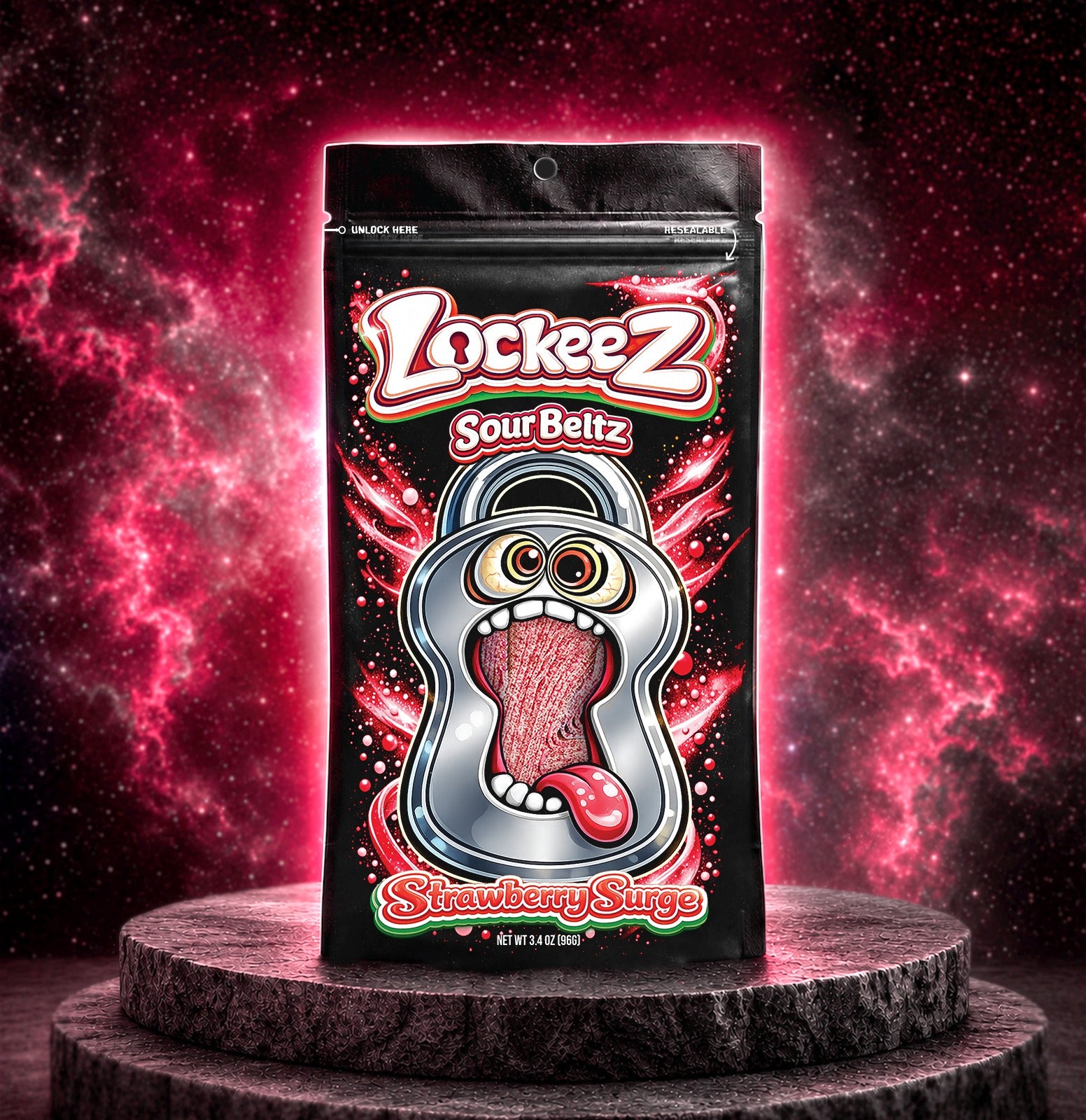 Lockeez Strawberry Surge Sour Beltz